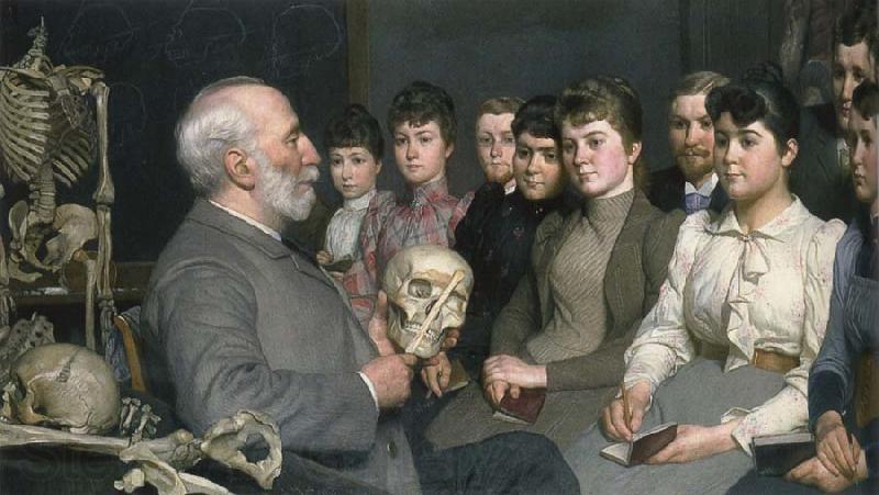 unknow artist Professor Curman am teaching akademielever in anatomy Germany oil painting art